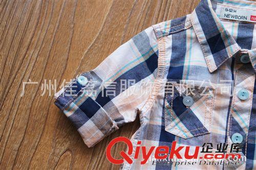 其他外貿(mào)品牌 外貿(mào)原單 男寶寶春秋必備格子翻領(lǐng)長(zhǎng)袖襯衣 外貿(mào)童裝清倉(cāng) 無(wú)瑕疵原始圖片2