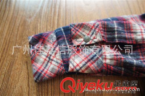 其他外貿(mào)品牌 外貿(mào)原單chan*eal 男童加厚暗扣格子襯衫襯衣 外貿(mào)童裝原始圖片3
