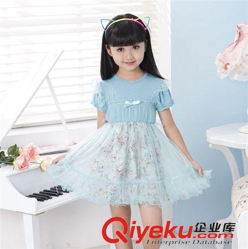 2014夏款新品 韓版童裝夏款童裙 女童公主印花連衣裙 專柜品質 童裙廣州批發原始圖片2