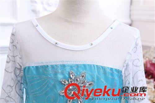 網(wǎng)上賣瘋的冰雪奇緣 現(xiàn)貨工廠直銷14年歐美外貿(mào)公主女童裝冰雪奇緣連衣裙FORZEN童裙原始圖片2
