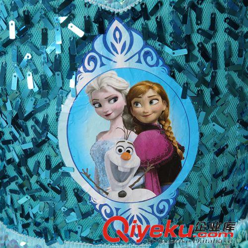 網(wǎng)上賣瘋的冰雪奇緣 2014年秋季歐美外貿(mào)公主女童裝冰雪奇緣連衣裙FORZEN童裙專柜品質(zhì)原始圖片3