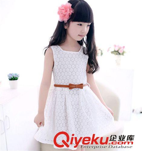 精品連衣裙 2014夏款新品童裝 韓版蕾絲背心童裙 女童公主裙 外貿(mào)專柜童裝