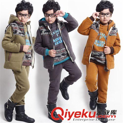 【包郵專區(qū)】 兒童秋款童裝代理加盟 新款韓國絨男女童套裝 韓版品牌童裝1222