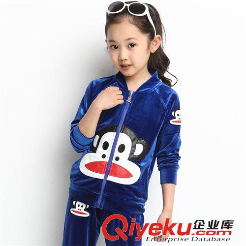 【包郵專區(qū)】 兒童秋款童裝代理加盟 新款韓國絨男女童套裝 韓版品牌童裝1222原始圖片3