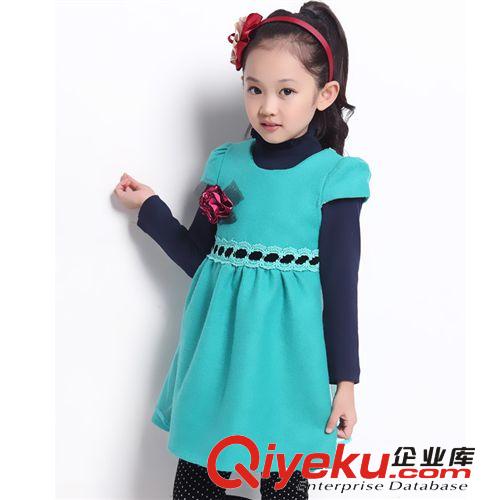 【tj專區(qū)】 地攤童裝批發(fā)冬 兒童連衣裙韓版公主裙 女童裙子連衣裙1091原始圖片2