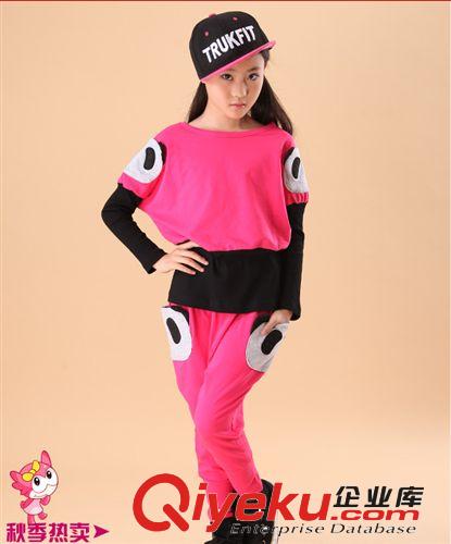 春款 女童2014秋裝新款中大童運動寶寶衣服童裝韓版休閑套裝一件代發原始圖片2