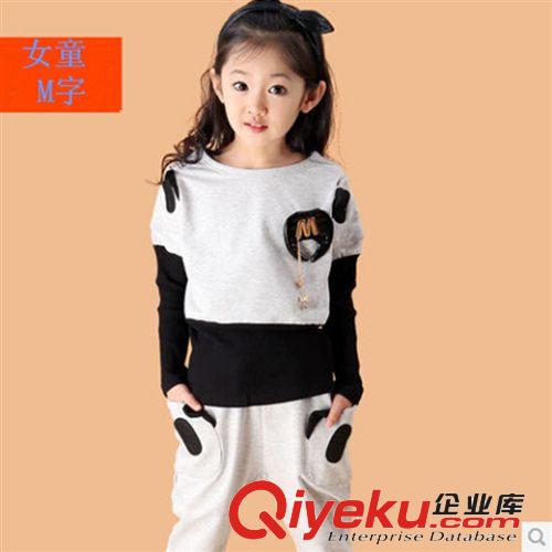 春款 女童2014秋裝新款中大童運動寶寶衣服童裝韓版休閑套裝一件代發原始圖片3
