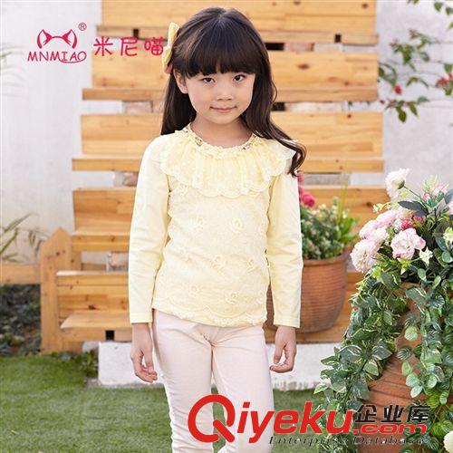 特價清倉 特價清倉 2014春款品質(zhì)童裝兒童高檔花邊T恤女童上衣批發(fā)13005