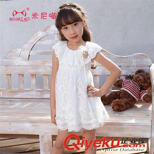 混批 2014夏款韓版品質童裝公主裙 蕾絲花邊童裙 淑女童裙批發11009原始圖片2