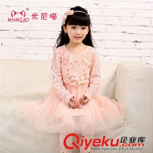 混批 米尼喵2014秋季新品品牌女童裝批發蕾絲公主裙女童連衣裙L1062原始圖片2