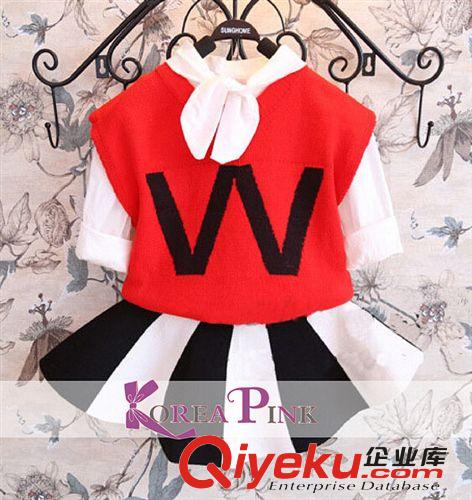 韓版童裝匯總 預售童裝{zx1}女童Korea Pink套裝廠家直銷批發中小童韓版熱銷秋款原始圖片2