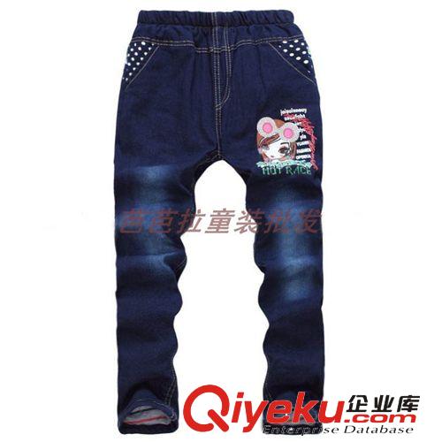中大童 冬款兒童牛仔棉褲 中大童棉褲 韓版女童時尚熱銷牛仔棉褲 廠家原始圖片2