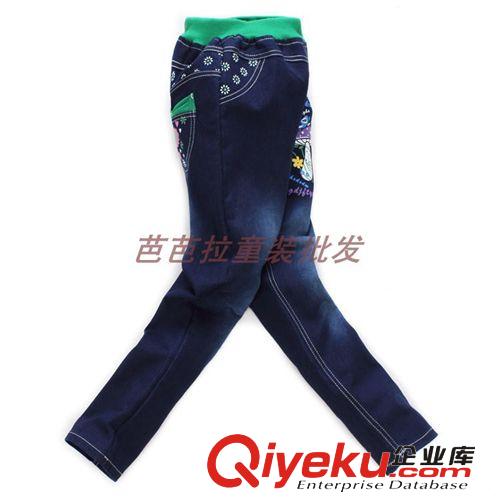 中大童 秋季新款 童裝童褲 中大童女童純棉牛仔褲 女童鉛筆褲 廠家批發原始圖片2