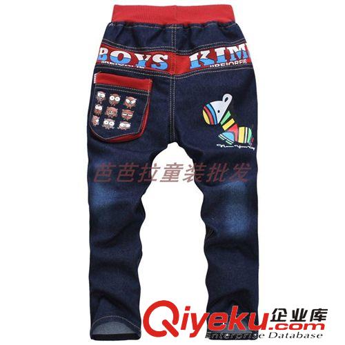 中小童 秋季新款童褲 韓版中小童純棉水洗牛仔褲 兒童單褲 廠家童裝批發(fā)原始圖片2
