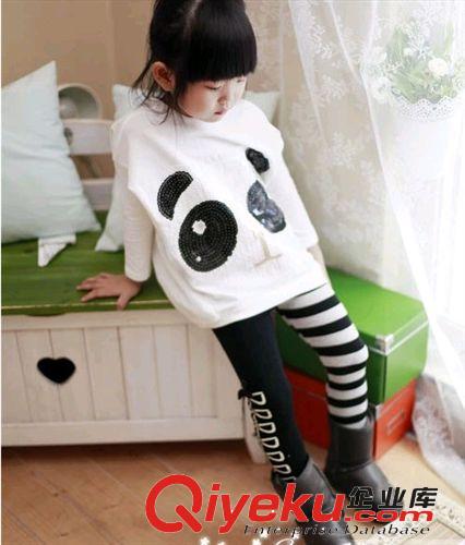支持免費拿樣專區(qū) 童裝2014秋款女童裝新款 蝴蝶結(jié)韓版 兒童打底褲 童褲 一件代發(fā)