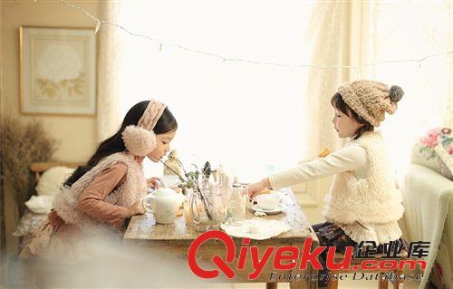 8月27日上新 秋季2014新款童裝韓版時尚獅子絨童裝馬甲 可愛抓絨女童裝批發原始圖片2