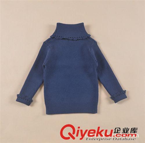 2014秋冬新品 外貿(mào)高品質(zhì)手鉤花邊女童毛衣/女童高彈打底毛衣 1-3歲 6色