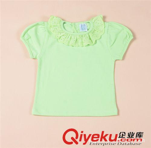 女寶寶服裝 外貿(mào)G家女童短袖T恤衫/純棉兒童夏季打底衫3色 1227 86-110CM