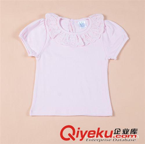 女寶寶服裝 外貿(mào)G家女童短袖T恤衫/純棉兒童夏季打底衫3色 1227 86-110CM