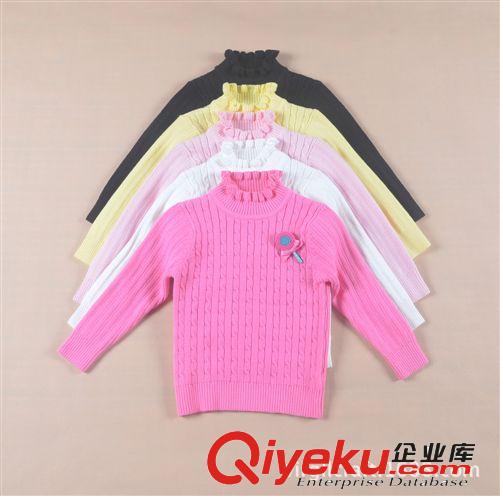 女寶寶服裝 外貿(mào)高品質(zhì)女童毛衣/女童高彈打底毛衣 1-3歲5色