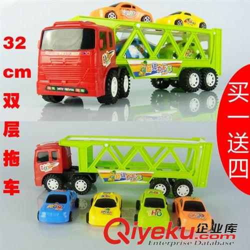 益 智 拼 裝 0.3【買一送4】32cm大號(hào)慣性車 雙層托車 卡通車套裝批發(fā) 玩具車