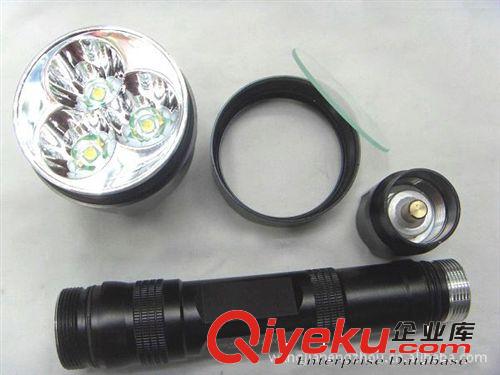 強光手電筒廠家 3核T6燈頭 3800流明 鋁合金手電筒 強光手電批發原始圖片3