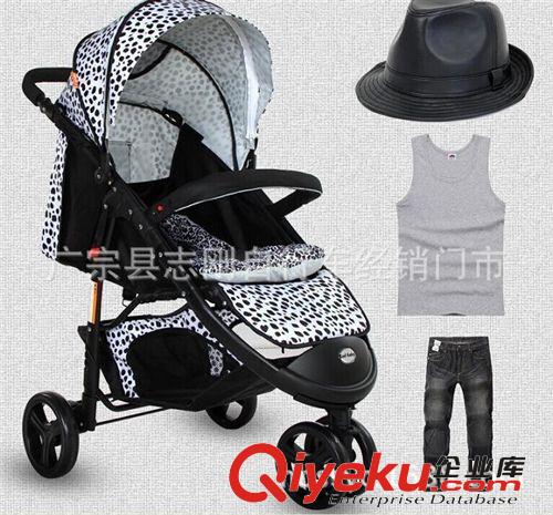 新款  亮貝 兒童嬰兒推車 辣媽款 七彩格子布 全蓬遮陽防紫外線