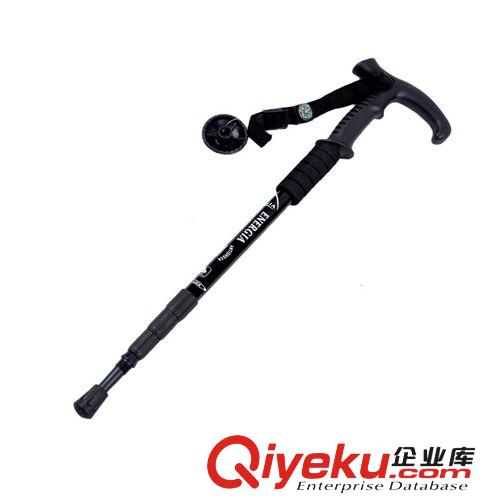 橡膠T柄彎柄鋁合金4節(jié)登山杖老人拐杖手杖原始圖片3