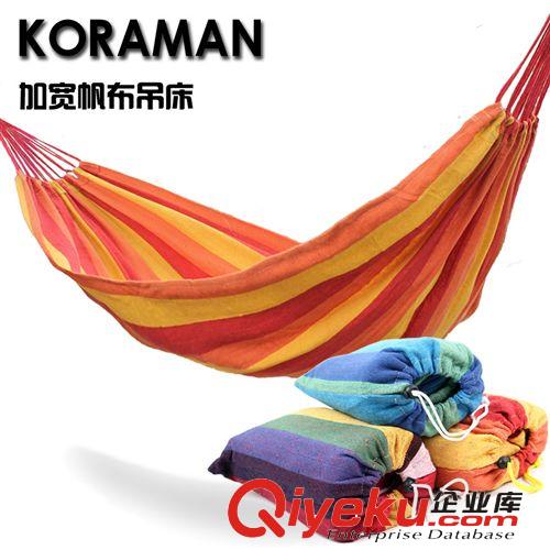 批發定做 戶外室內吊床 單雙人帆布加寬加厚100cm吊床