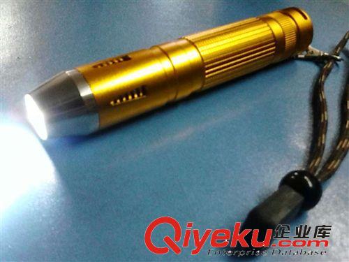 {zx1}款土豪金身段不繡鋼頭美國進口CREE T6 XPE燈泡強弱閃黃白光原始圖片2