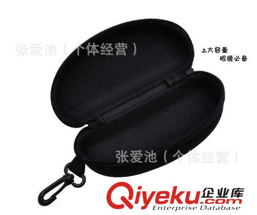 新款抗壓眼鏡盒太陽鏡盒 太陽眼鏡盒 眼睛盒 時尚復(fù)古黑色 墨鏡盒原始圖片2