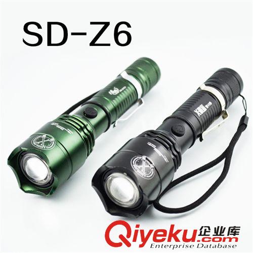 tjt6 led手電筒強光充電遠射騎行自動變焦調焦電動強光手電批發(fā)