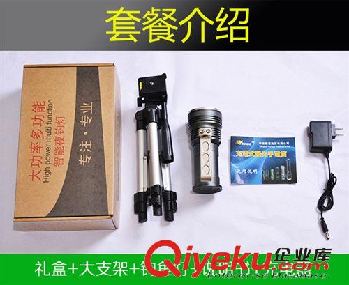 【銀諾光電】X205釣魚燈10W藍(lán)光超亮夜釣燈大孔徑釣魚手電筒手提原始圖片3