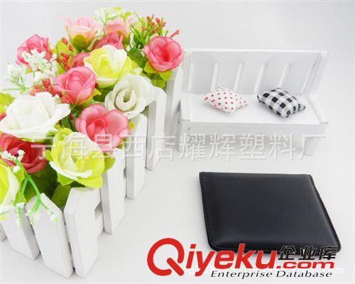 gd梳妝鏡 化妝鏡子 PU皮鏡子 隨身 折疊 臺(tái)式兩折鏡原始圖片3