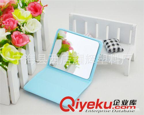 化妝品批發 便攜折疊化妝鏡子臺式皮質學院風格 高檔 質量好