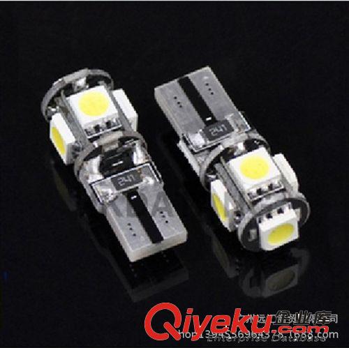 廠家直銷 汽車燈 T10帶解碼 5SMD LED示寬燈 儀表燈 門燈