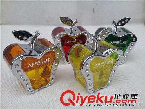 新款上市 金鉆蘋果香水座 滿鉆蘋果香薰汽車香水座 汽車內飾用品原始圖片3