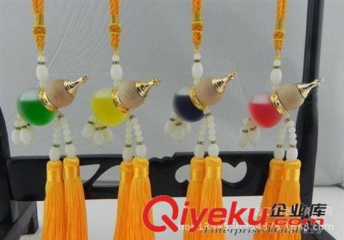 車載水晶葫蘆香水 福祿雙全掛飾 白玉連珠平安葫蘆汽車掛飾原始圖片2