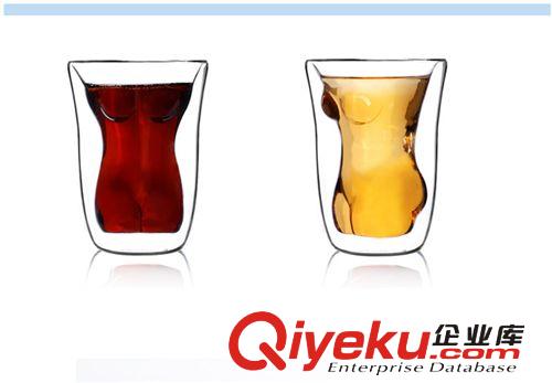 新款雙層美女造型耐熱杯 裸女玻璃杯 美女杯 威士忌杯 3009原始圖片3
