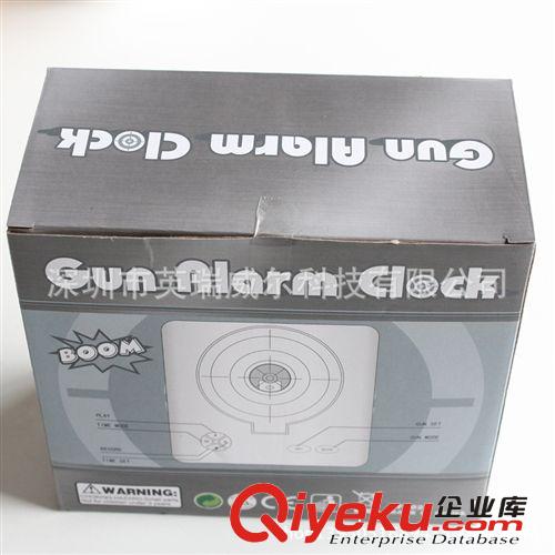 新奇特兒童創(chuàng)意禮品 可愛(ài)個(gè)性打靶手槍射擊鬧鐘時(shí)鐘懶人克星原始圖片3