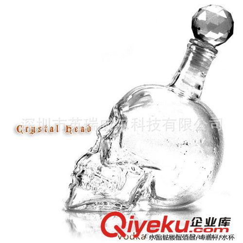 創(chuàng)意海盜骷髏酒瓶 骷髏頭伏特加酒瓶 時(shí)尚創(chuàng)意玻璃瓶 350ML 6285原始圖片2
