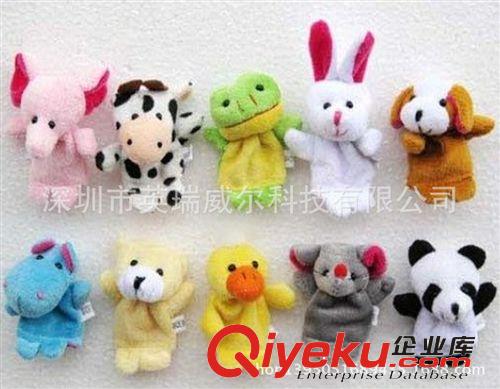 層帶腳動物手指偶_手偶給寶寶講故事好幫手毛絨玩具10個裝6008