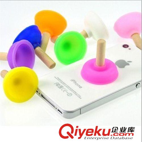 廠家直銷 創(chuàng)意廣告禮品 硅膠 馬桶吸盤手機支架 周邊配件批發(fā)原始圖片3