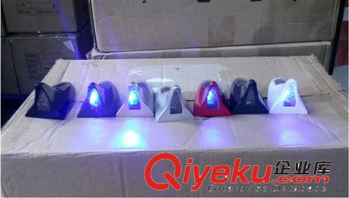 批發(fā)新款8LED汽車太陽(yáng)能 鯊魚鰭除靜電天線 5色入 新增開關(guān)功能原始圖片2
