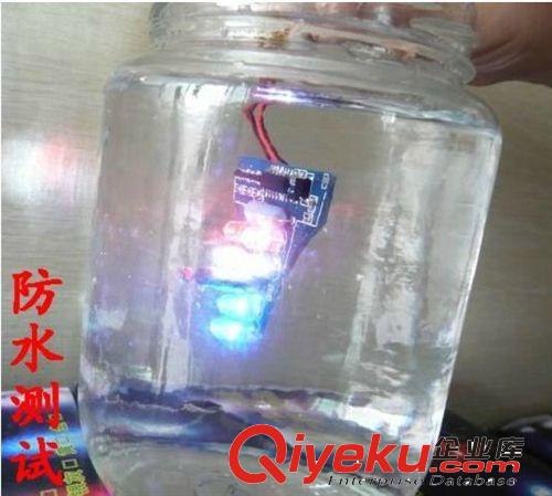 汽車新款8LED燈防追尾太陽能天線 防靜電寶馬鯊魚鰭 爆閃鯊魚頭原始圖片3