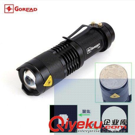 過路者C15 CREE R2 變焦 迷你 小手電筒 帶筆扣手電筒 14500電筒原始圖片2