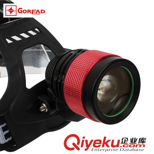 GD46 CREE T6 變焦頭燈 強(qiáng)光充電頭燈 雙鏡片可調(diào)角度原始圖片2