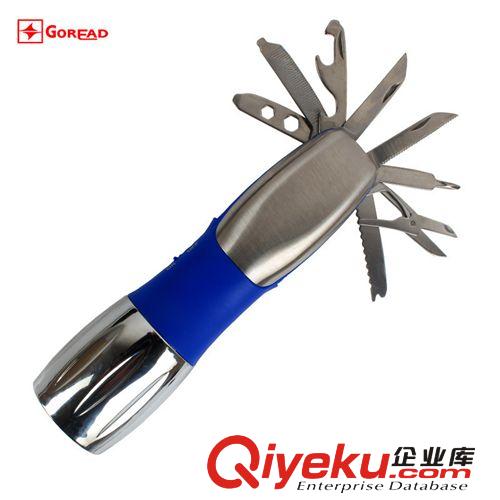 B32帶燈工具刀 大功率強光手電筒 帶工具手電筒 多功能手電筒戶外原始圖片2