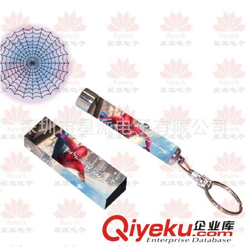 供應8cm投影手電筒 蜘蛛俠小手電筒投影儀 可定制指定投影LOGO