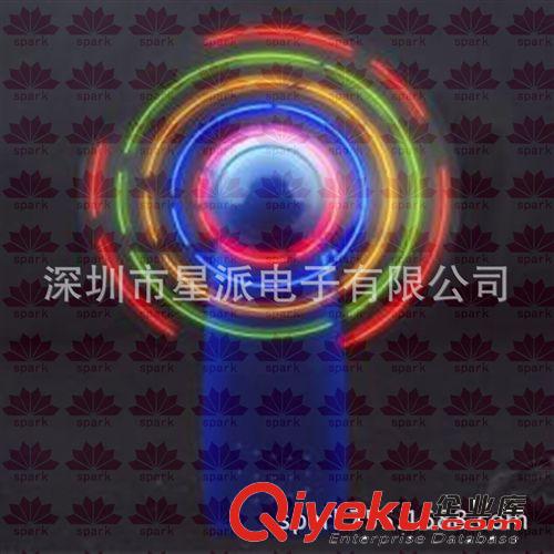 供應七彩發光小風扇 LED圖案閃光風扇 兒童創意新奇特迷你小風扇原始圖片3